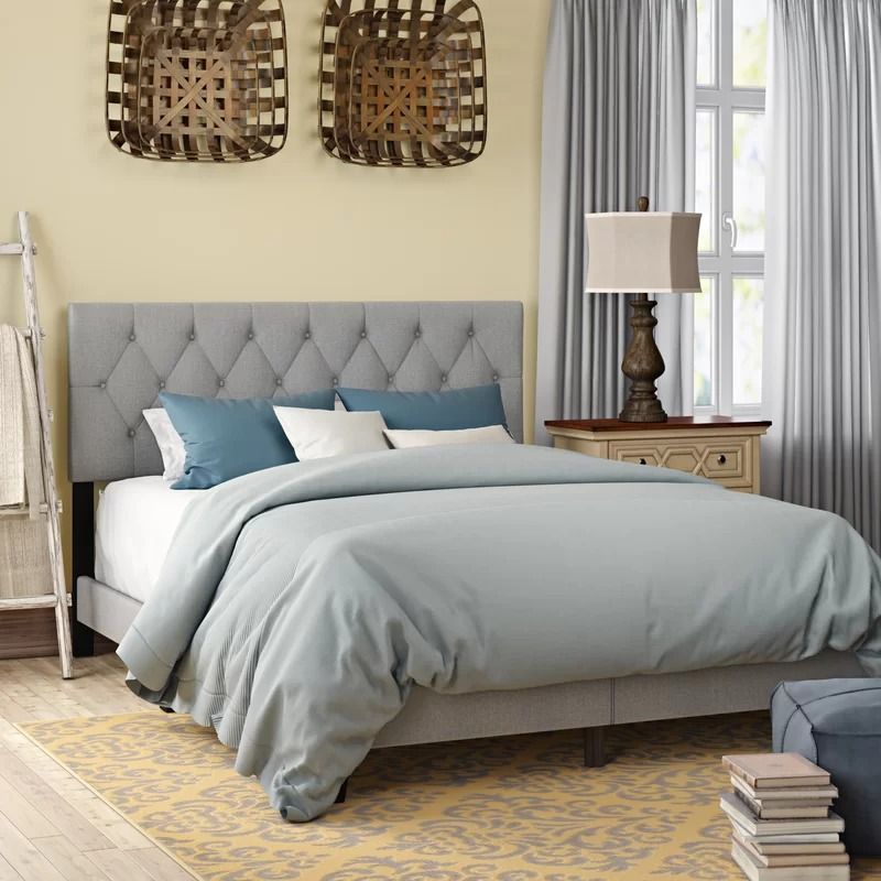 Drusilla Tufted Upholstered Low Profile Standard Bed thumbnail 3
