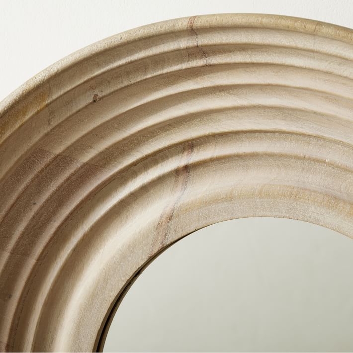Everett Concave Carved Wood Mirror thumbnail 2