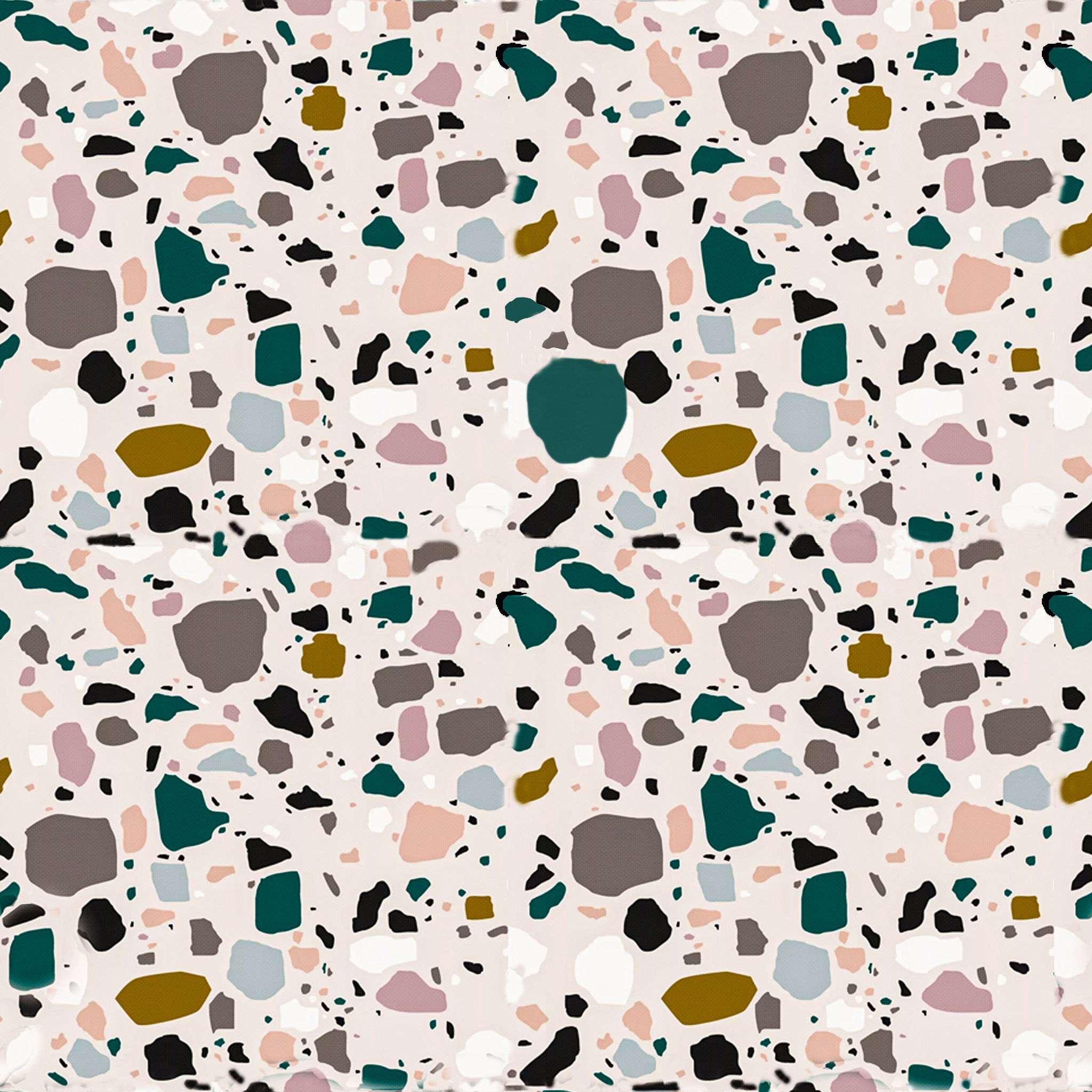 Terrazzo Outdoor Throw Pillow Emerald Ochre With Insert thumbnail 2