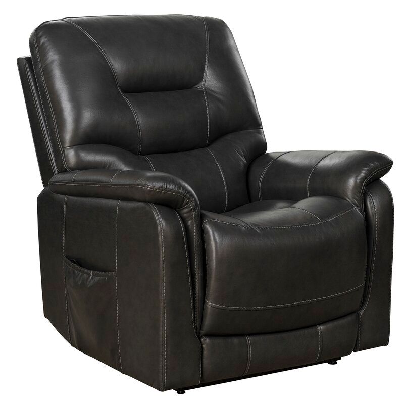 Annable Wide Leather Match Power Lift Assist Standard Recliner thumbnail 2