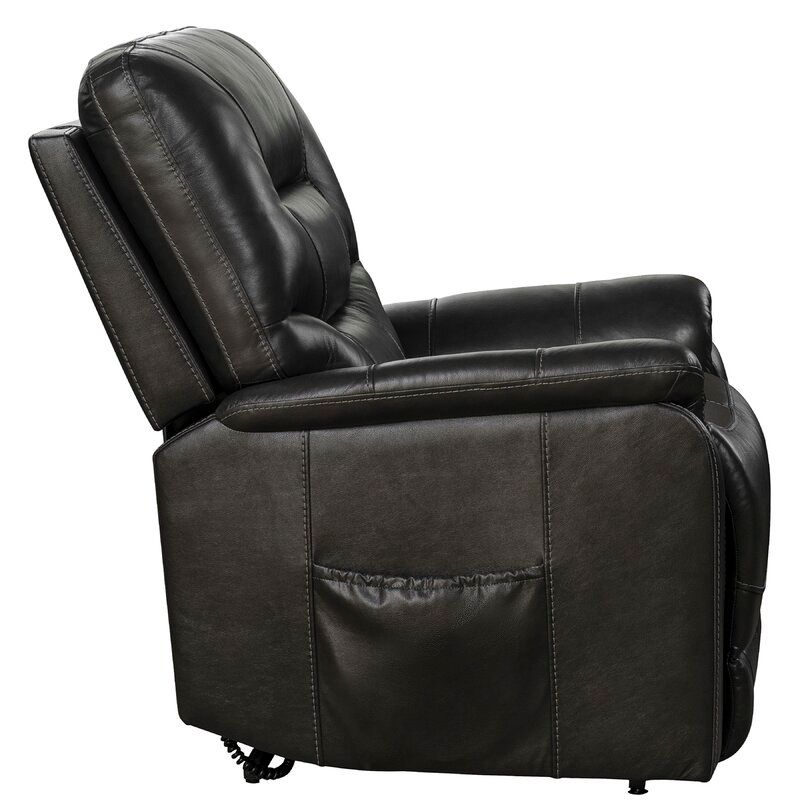 Annable Wide Leather Match Power Lift Assist Standard Recliner thumbnail 3