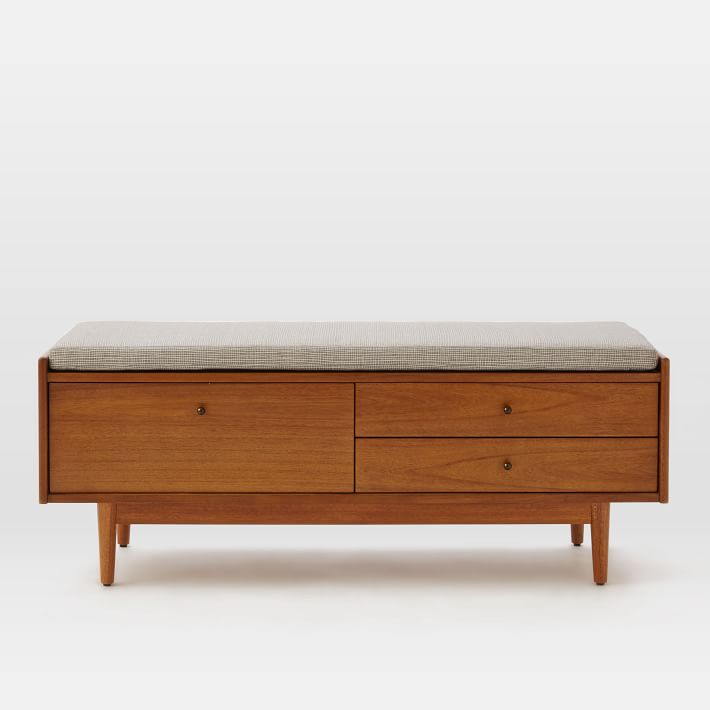 Mid-Century Entryway Bench - Acorn thumbnail 2