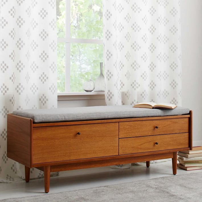 Mid-Century Entryway Bench - Acorn thumbnail 4