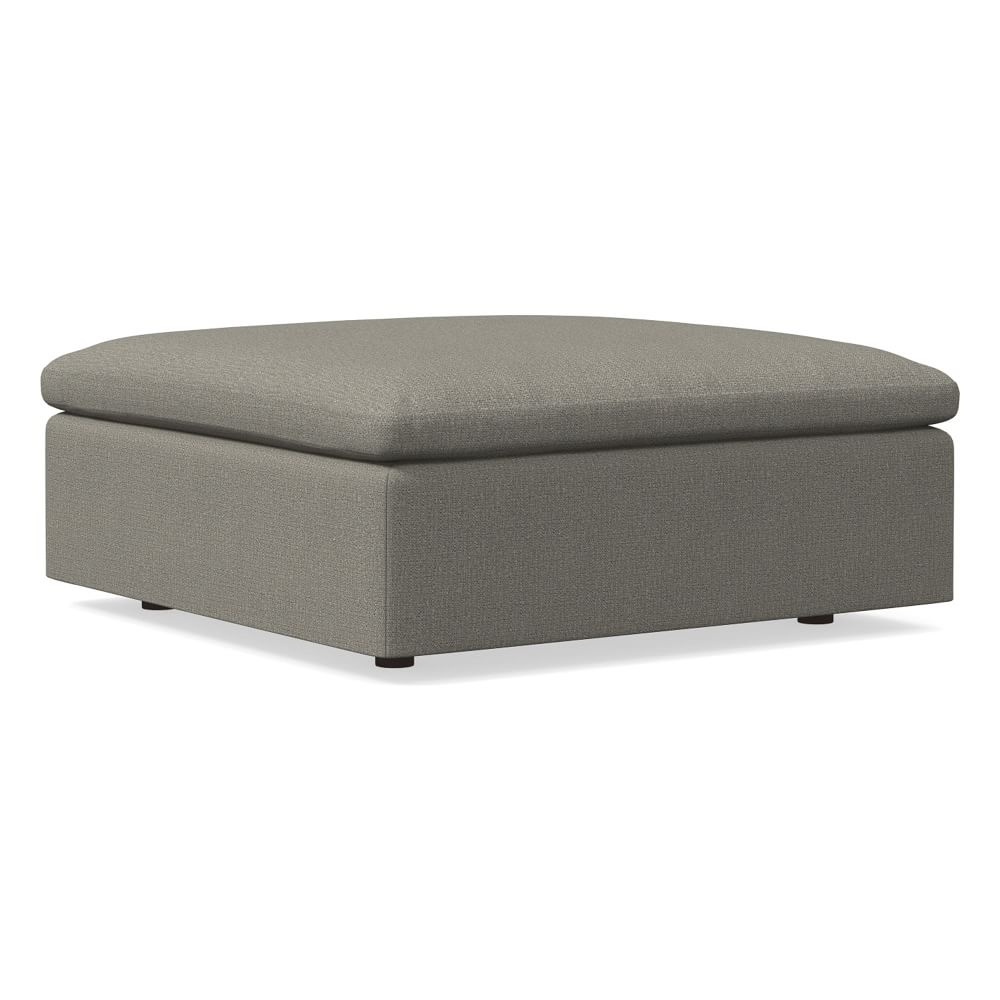Harmony Modular Ottoman - Down - Performance Basketweave - Silver - Concealed Supports thumbnail 3