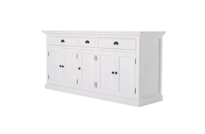 Sorrento Three Drawer Mahogany Solid Wood Credenza thumbnail 2