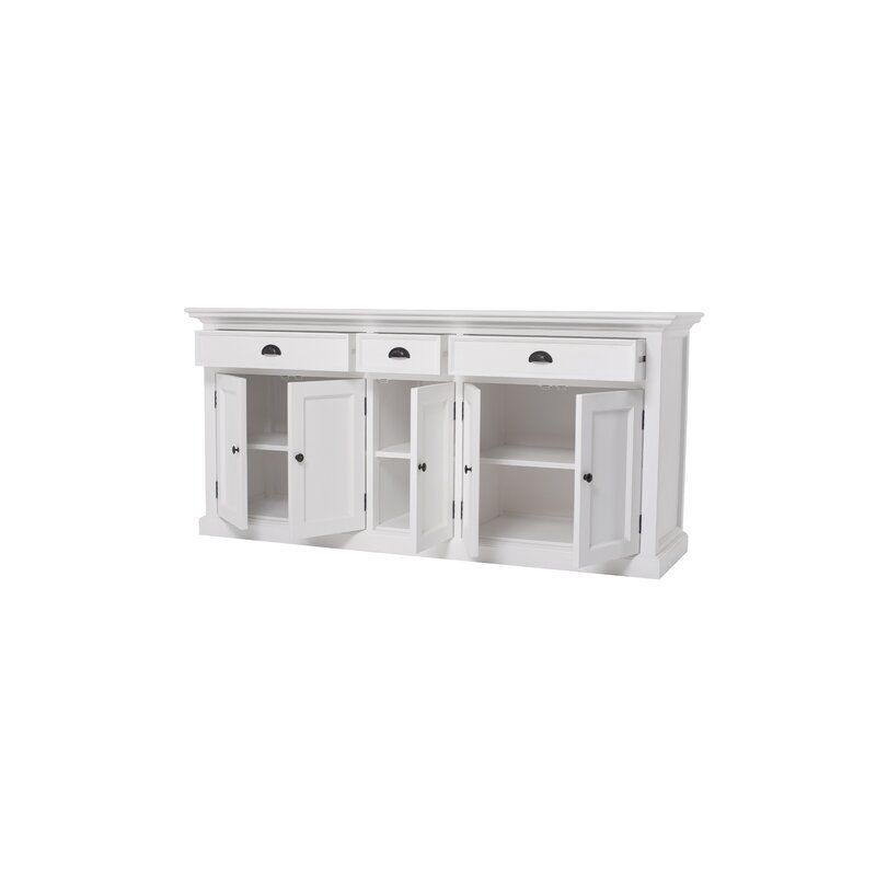 Sorrento Three Drawer Mahogany Solid Wood Credenza thumbnail 4