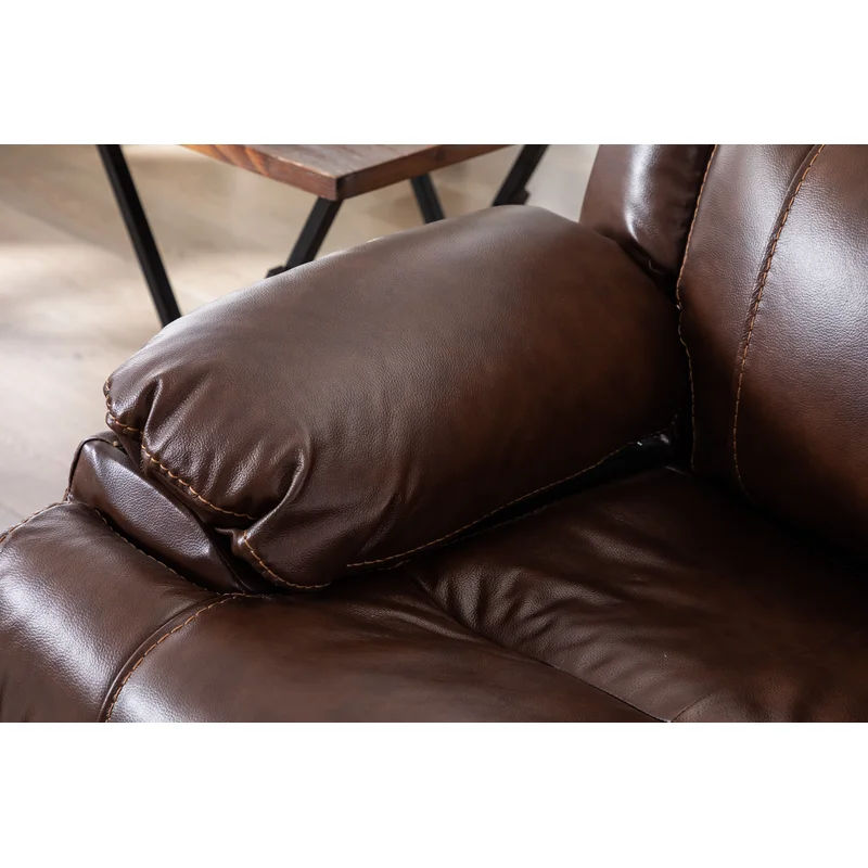 Moneta Genuine Leather Pillow Top Arm Reclining Loveseat thumbnail 7