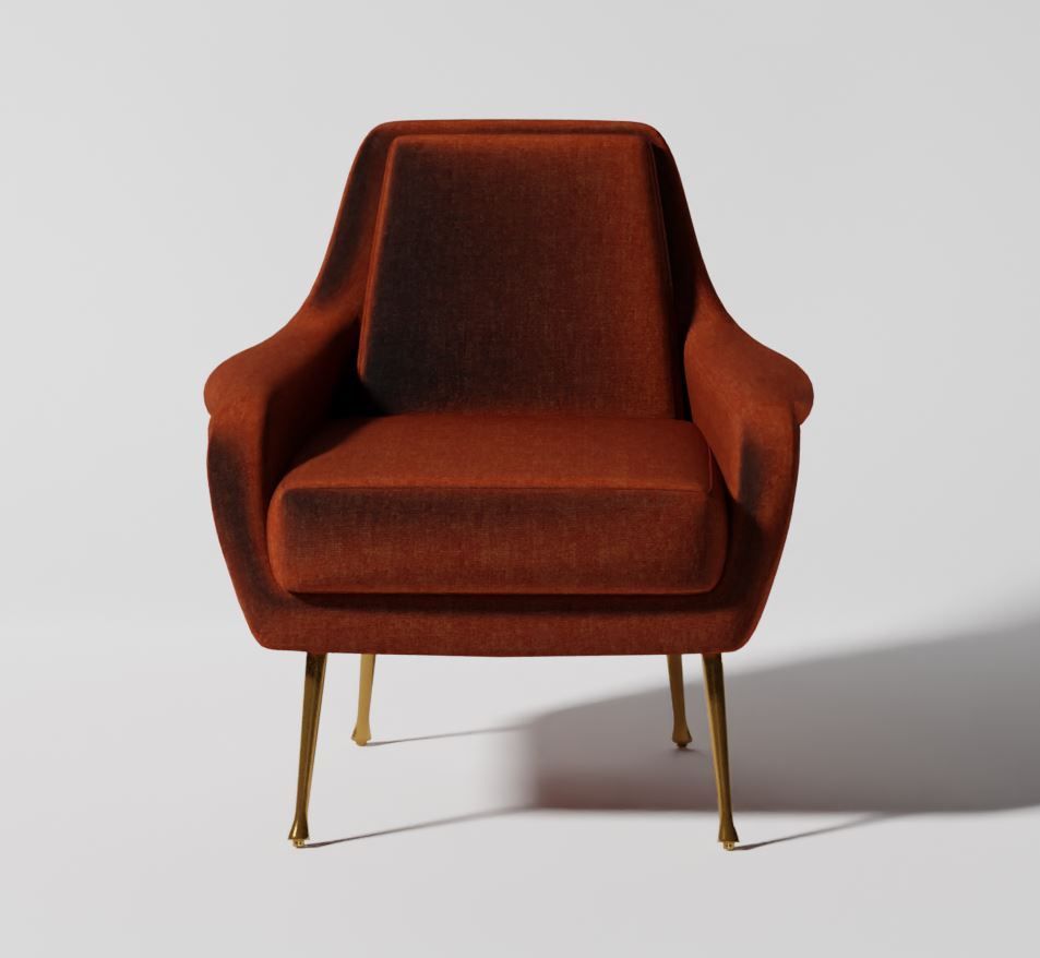 Lottie Chair Burnt Umber Velvet thumbnail 4