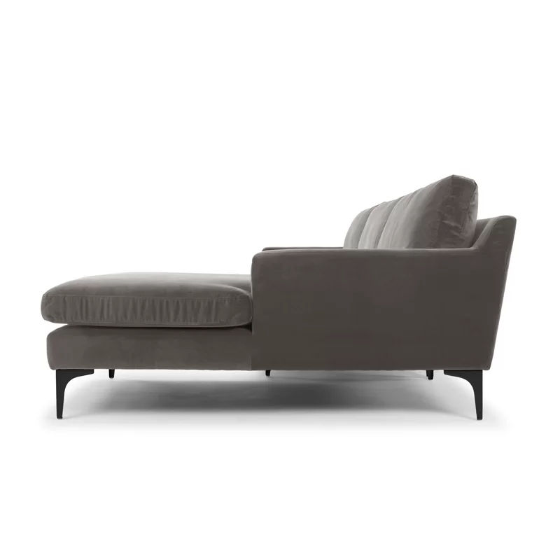 Jasper 119 Velvet Stationary Sofa and Chaise Sectional thumbnail 3