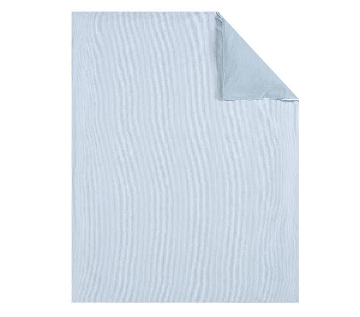 Chambray Reversible Organic Duvet Cover & Shams thumbnail 4
