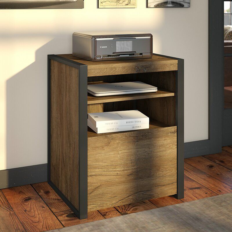 Trapp Printer Stand 1 Drawer Vertical Filing Cabinet thumbnail 2