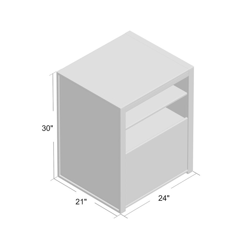 Trapp Printer Stand 1 Drawer Vertical Filing Cabinet thumbnail 5