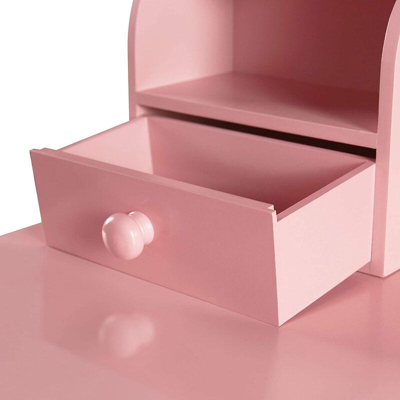 Writing Desk With 5 Drawers And Hutch Shelf thumbnail 5