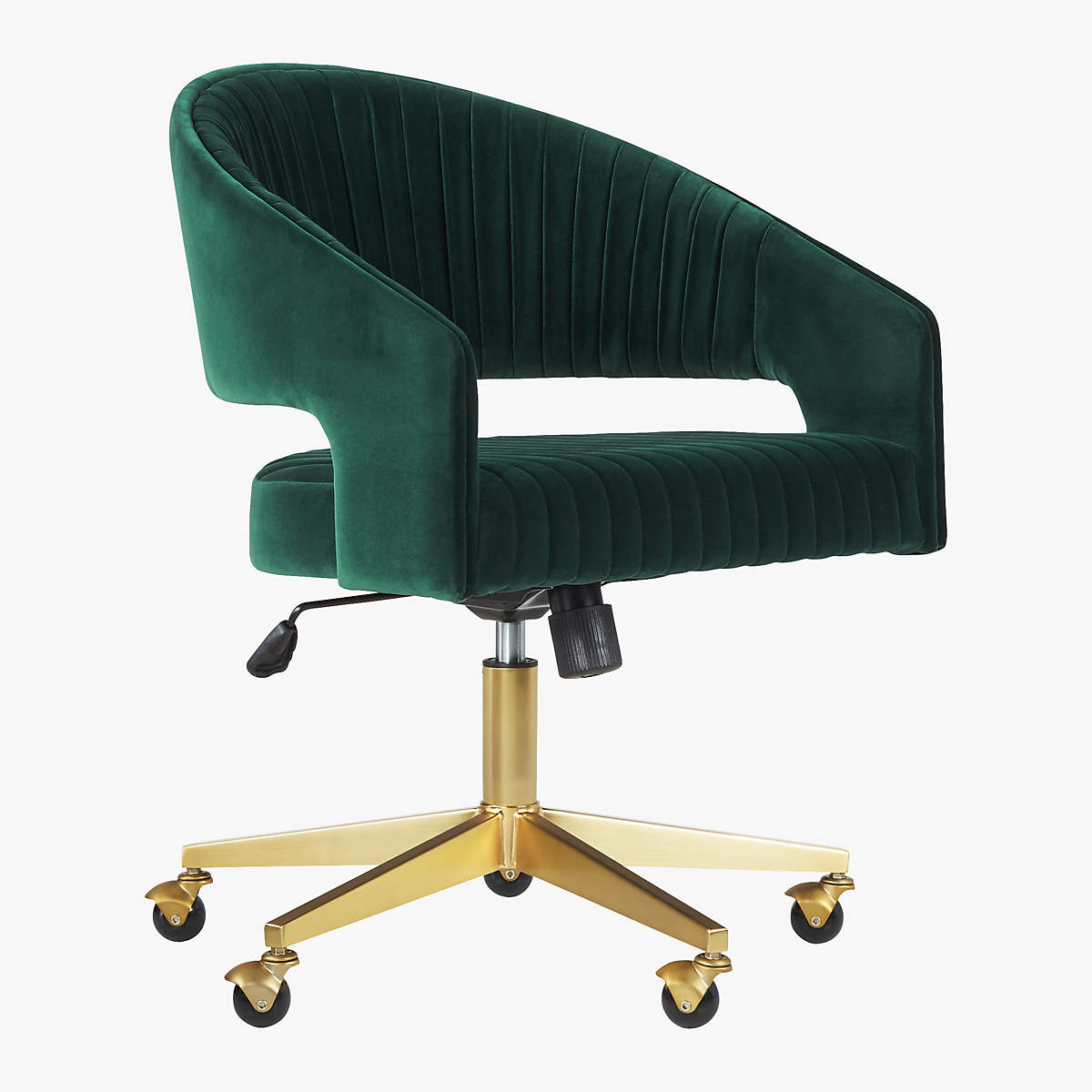 CHANNEL GREEN VELVET OFFICE CHAIR thumbnail 2