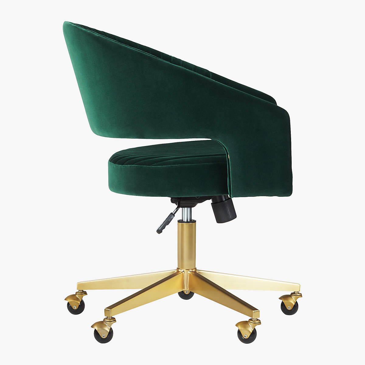CHANNEL GREEN VELVET OFFICE CHAIR thumbnail 3