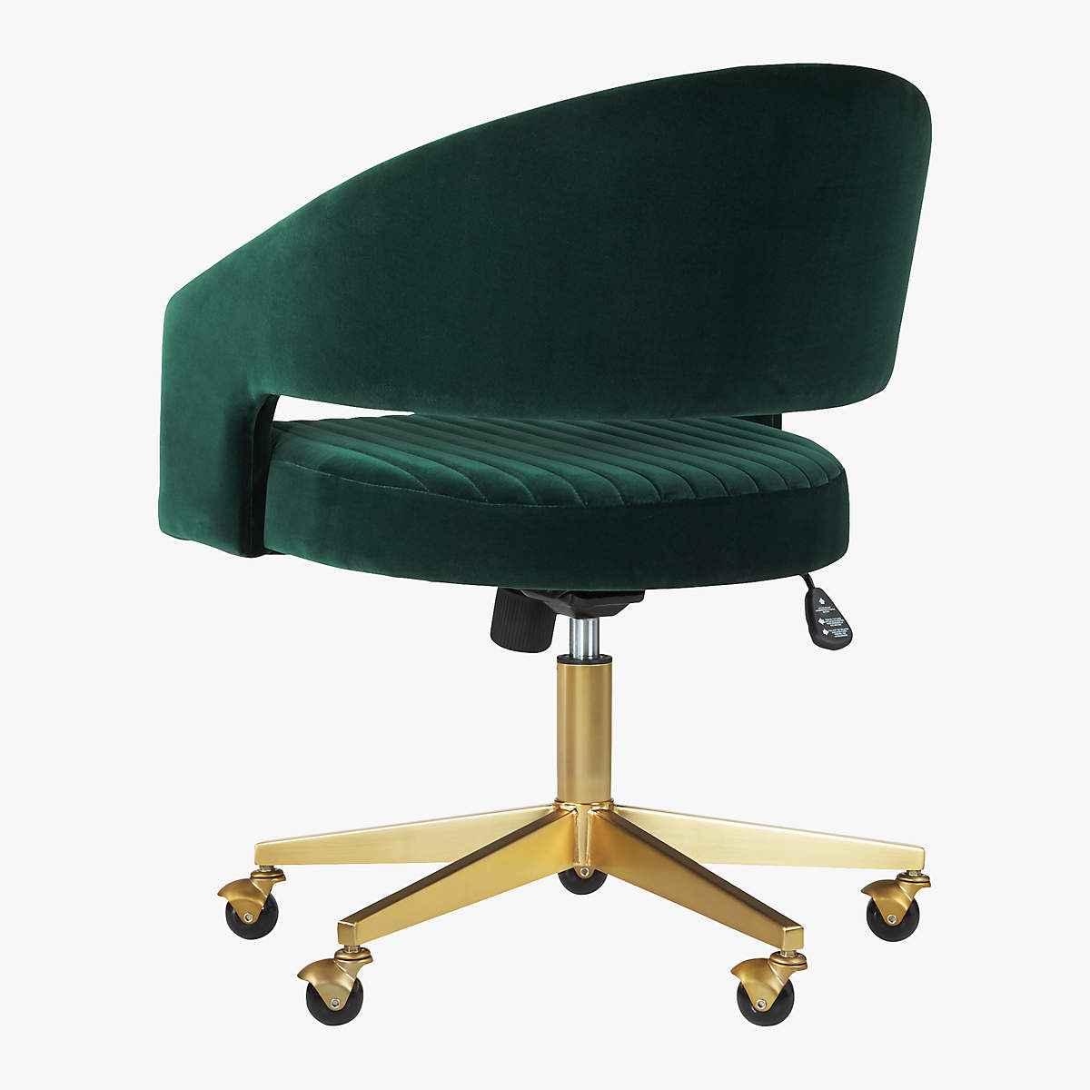 CHANNEL GREEN VELVET OFFICE CHAIR thumbnail 4