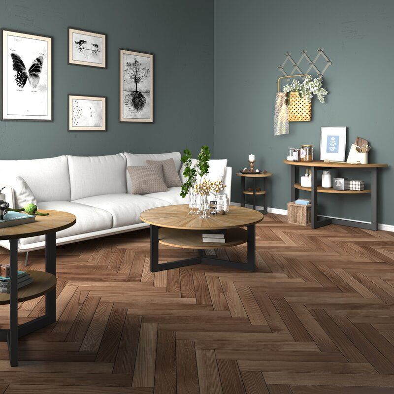 17 Stories Round Coffee Table With Storage thumbnail 3