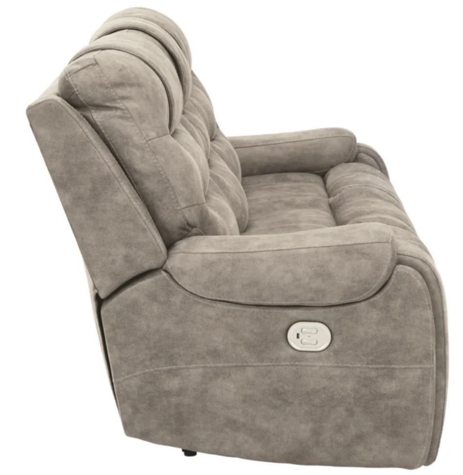 Yacolt Faux Leather Pillow Top Arm Reclining Sofa thumbnail 2
