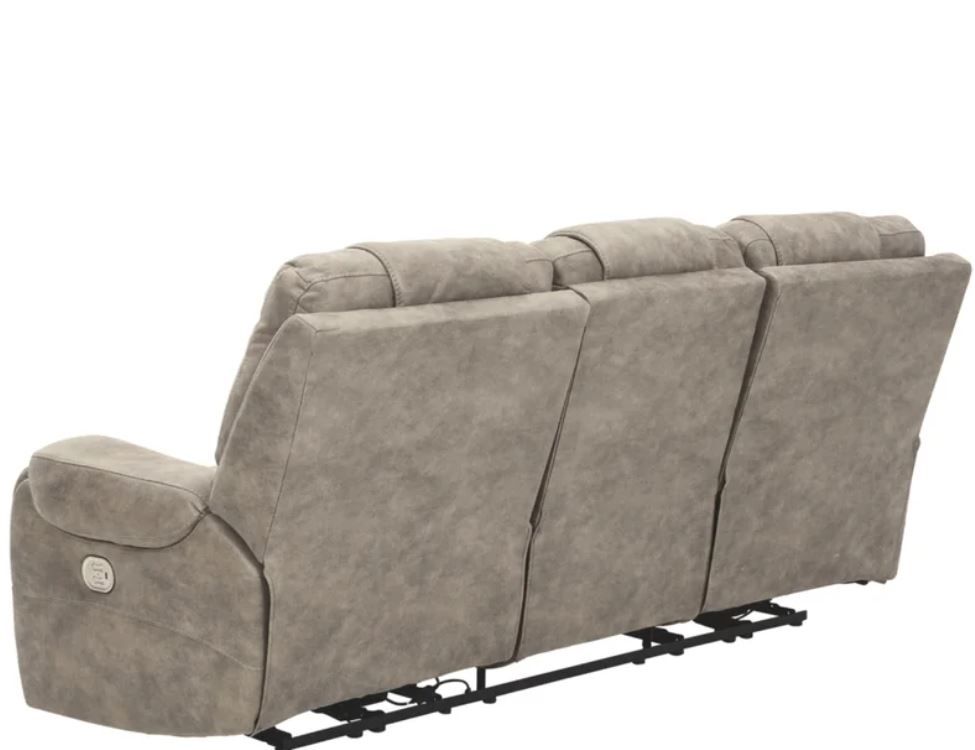Yacolt Faux Leather Pillow Top Arm Reclining Sofa thumbnail 3