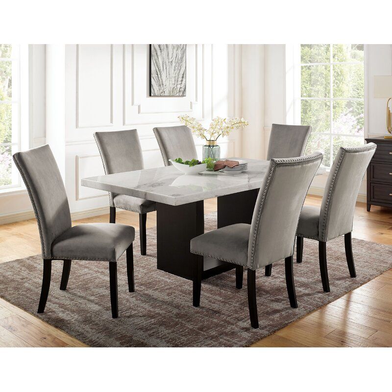 Perivale 42 Genuine Marble Dining Table thumbnail 2