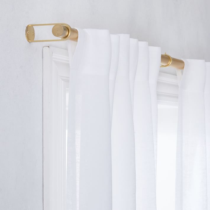 Sheer European Flax Linen Curtain - White thumbnail 3