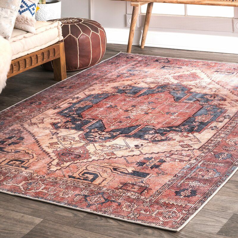 Alfonso Oriental RedOrange Area Rug thumbnail 2