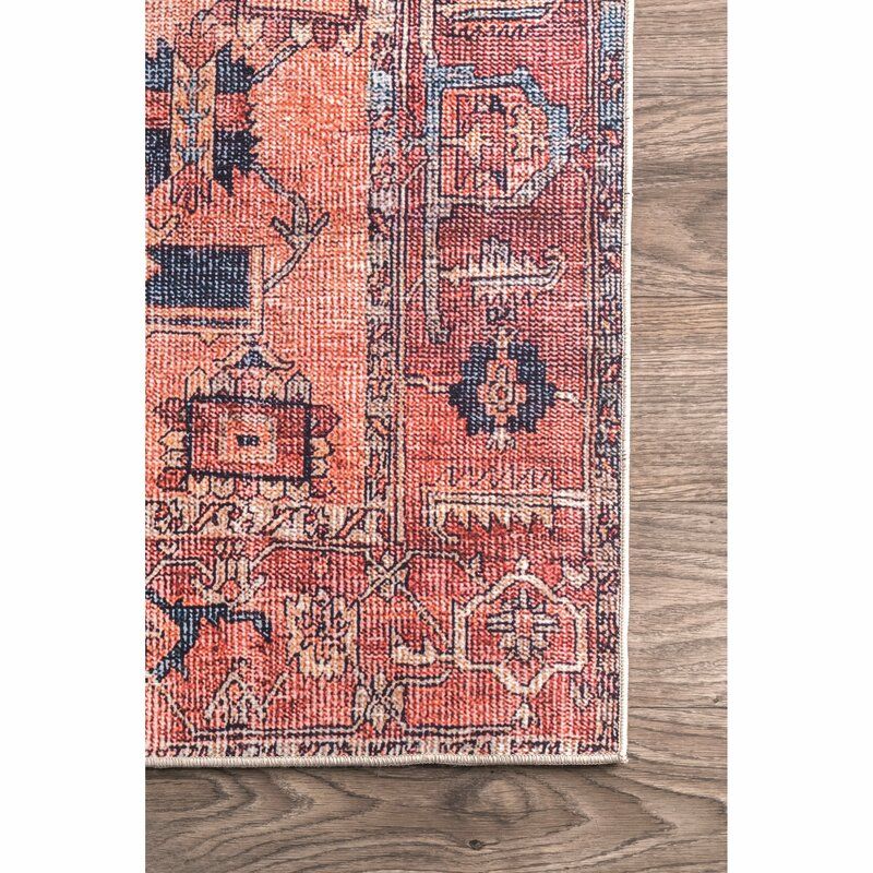 Alfonso Oriental RedOrange Area Rug thumbnail 3