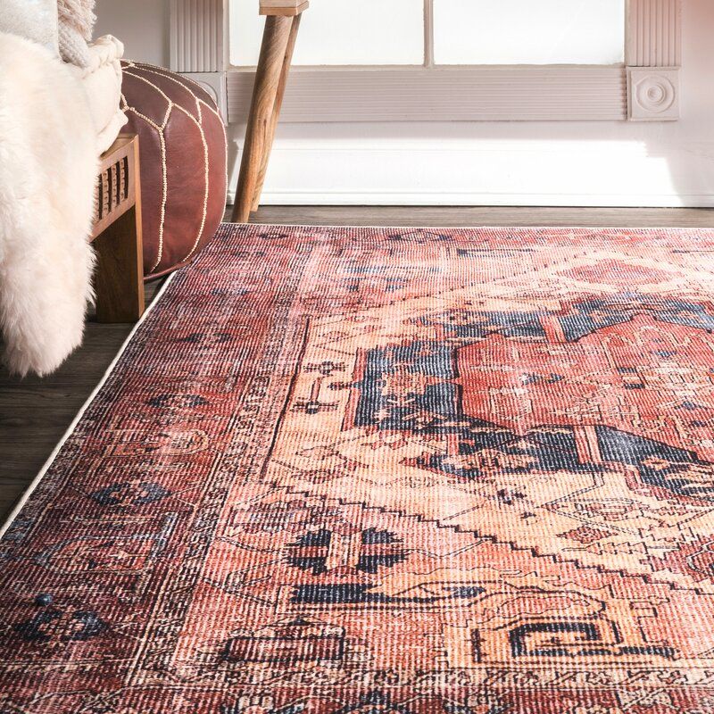 Alfonso Oriental RedOrange Area Rug thumbnail 5