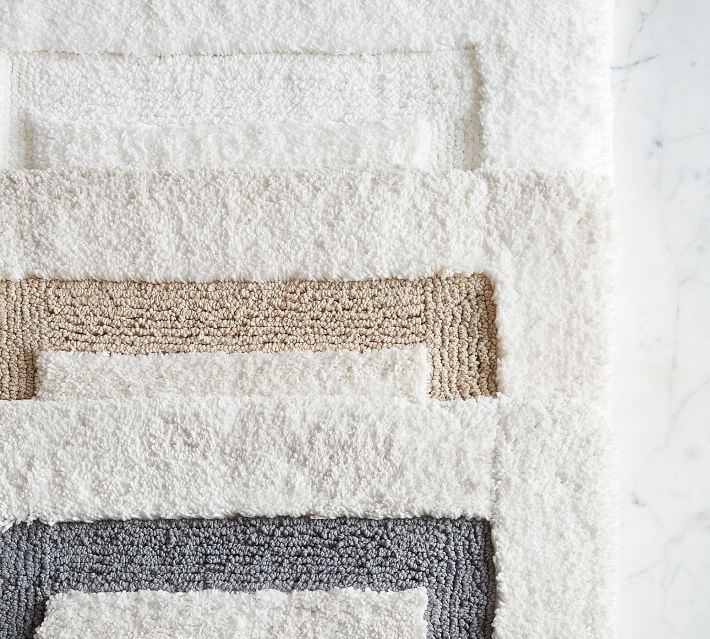 White Morgan Memory Foam Bath Mat thumbnail 3