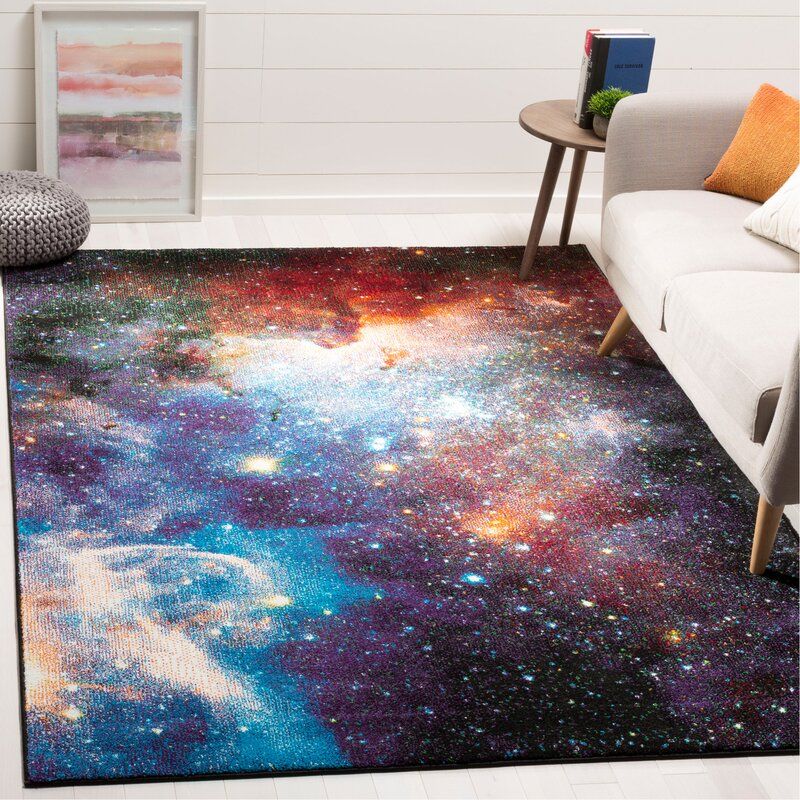 Fernando Abstract Purple Area Rug thumbnail 2