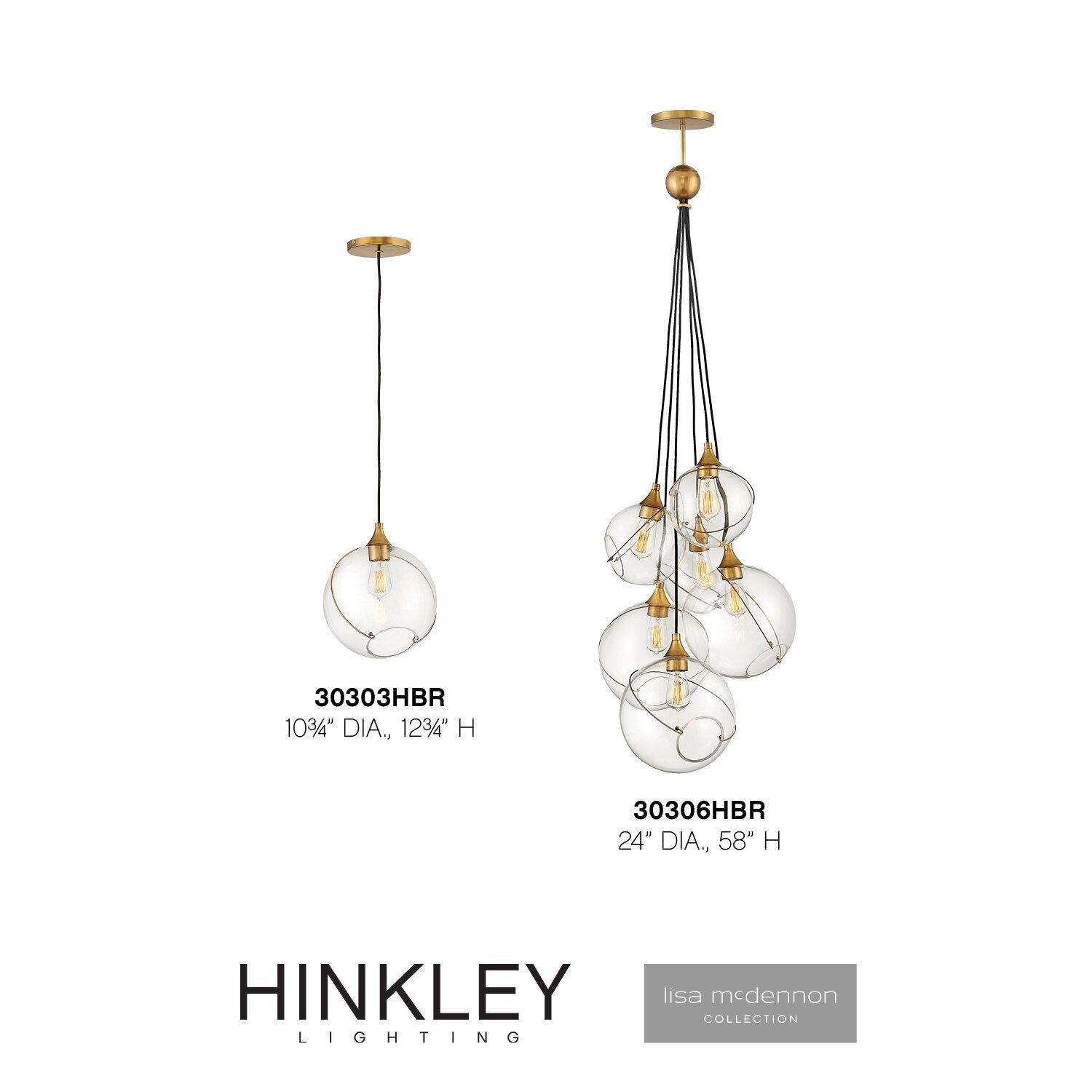 Skye Six-Light Globe Pendant by Lisa McDennon Hinkley thumbnail 3