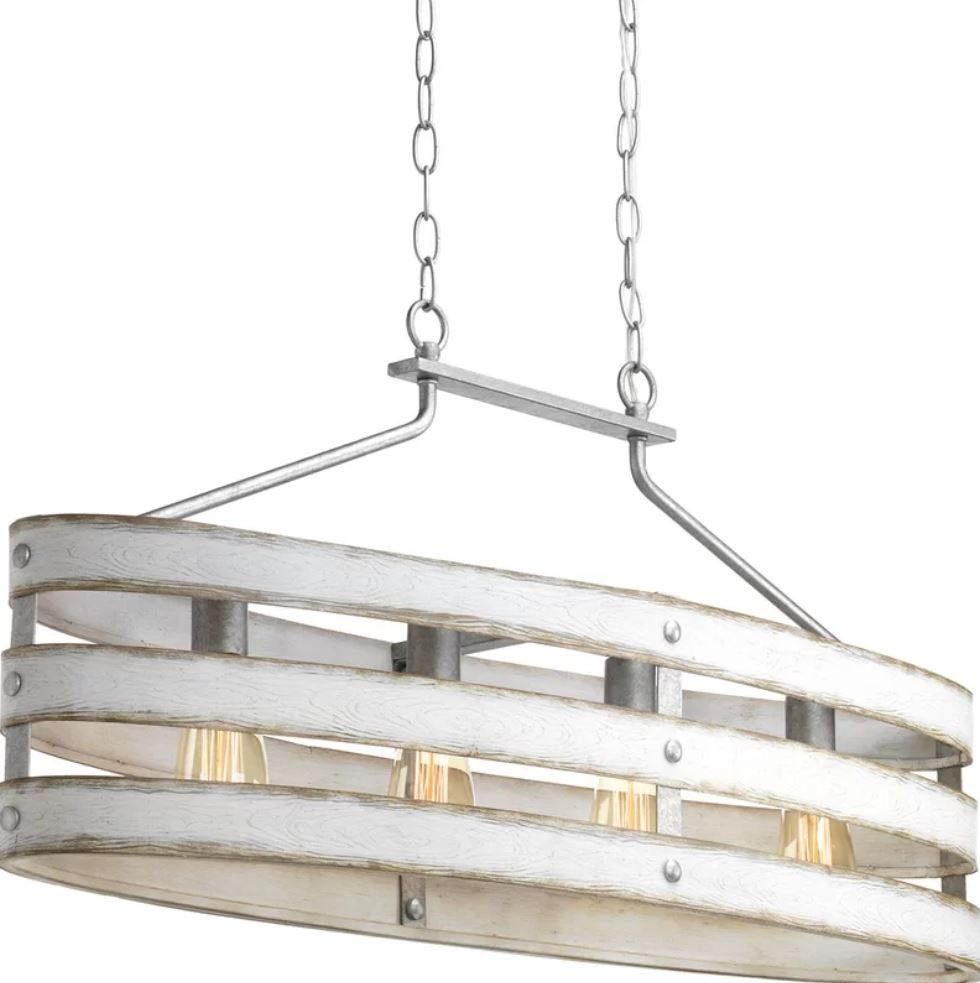 Kowalski 4 Light Unique Statement Linear Chandelier thumbnail 2