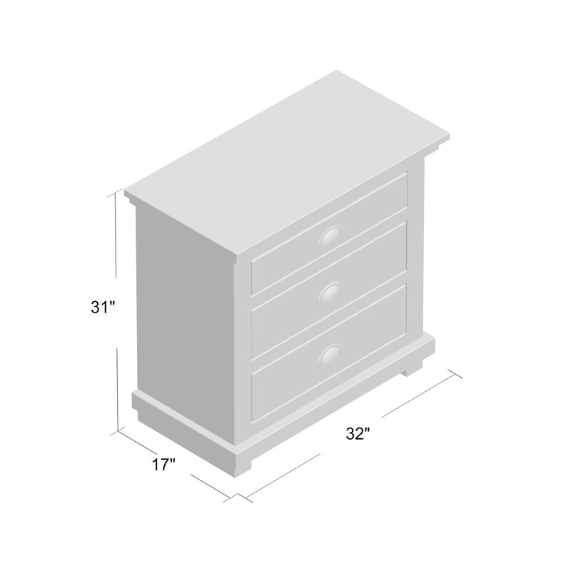 Lockridge Drawer Solid Wood Bachelors Chest thumbnail 3