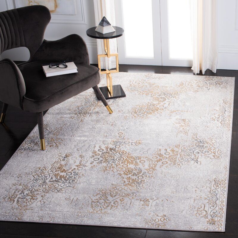 Calhoune Oriental Gray Gold Area Rug thumbnail 2