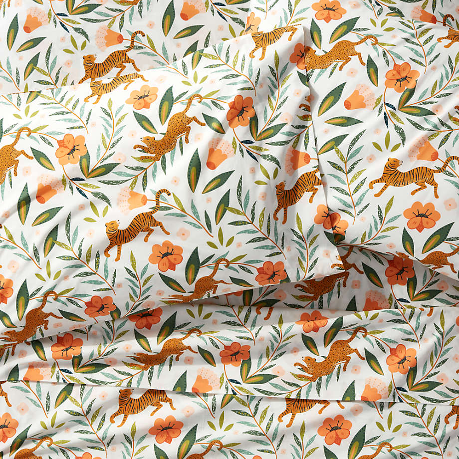 Organic Marrakech Tiger Twin Sheet Set thumbnail 2
