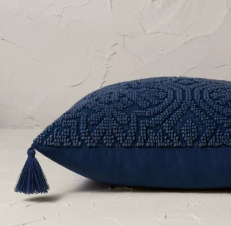 Arabesque Pattern Textured Square Throw Pillow thumbnail 3