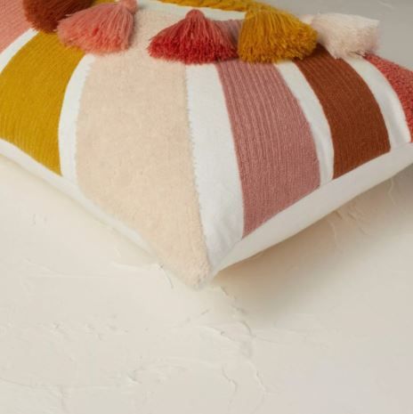 Embroidered Sun Lumbar Throw Pillow thumbnail 4