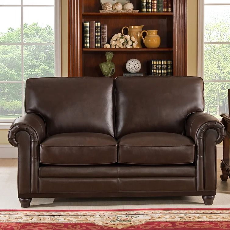 Coventry Leather Match Rolled Arm  Loveseat thumbnail 2