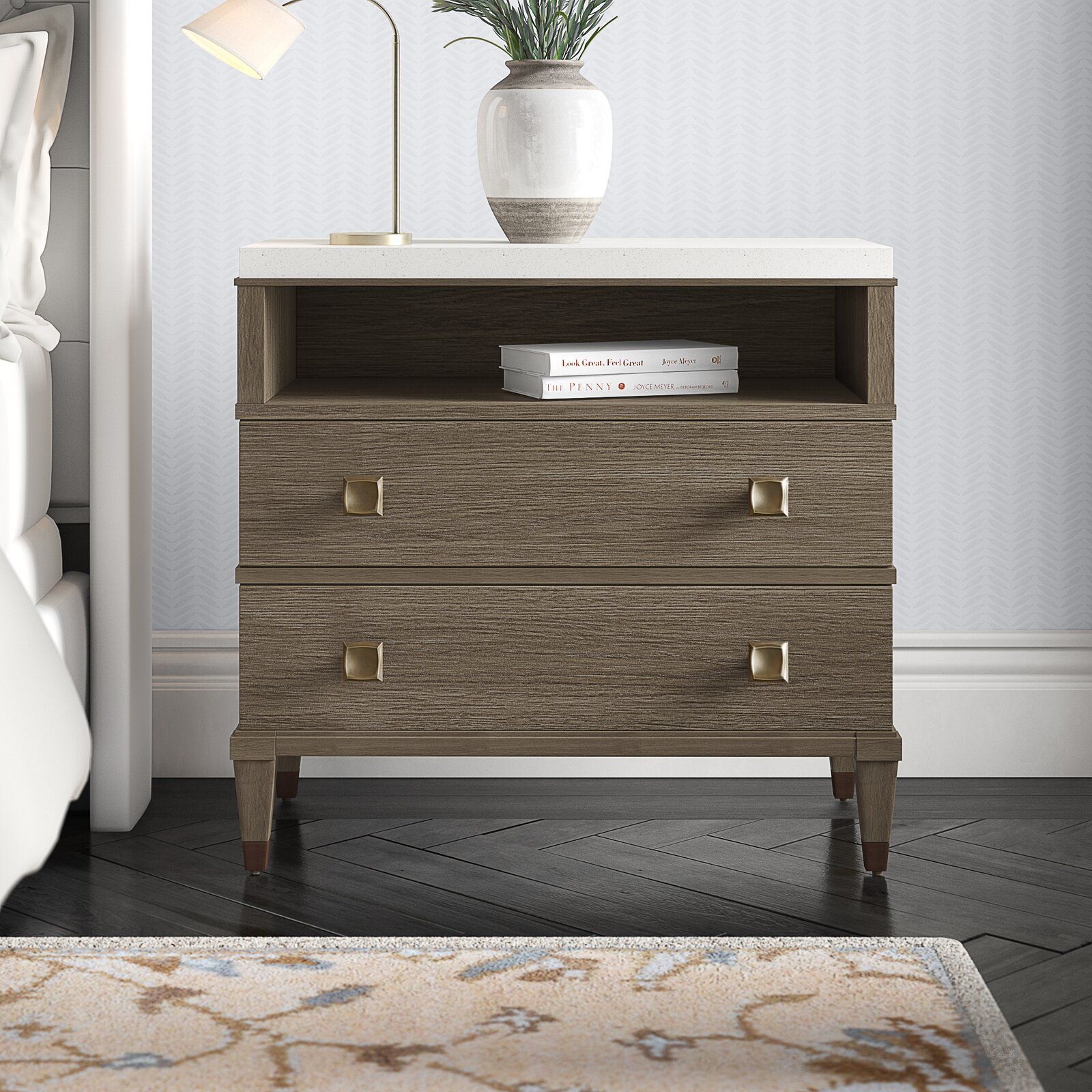 Clarris 2 Drawer Nightstand thumbnail 3