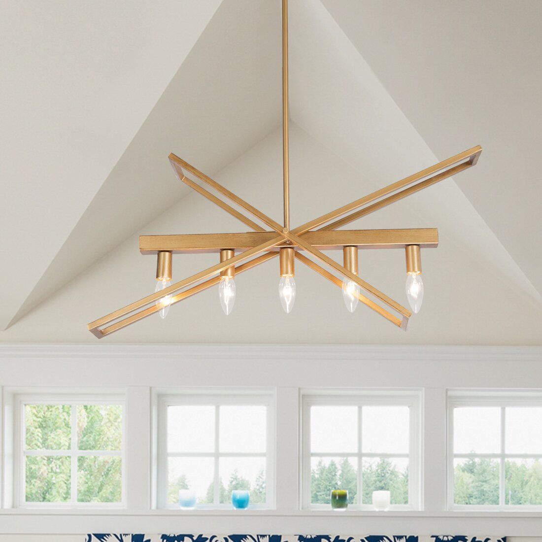 Alarica 5 Light Unique Geometric Chandelier thumbnail 3