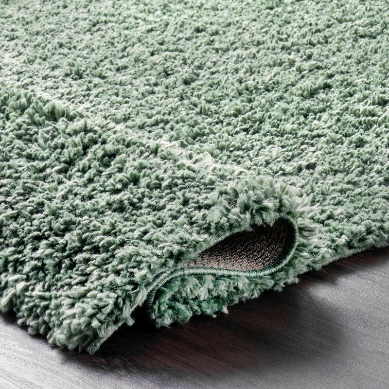 Abbiney Shag Green Area Rug thumbnail 3