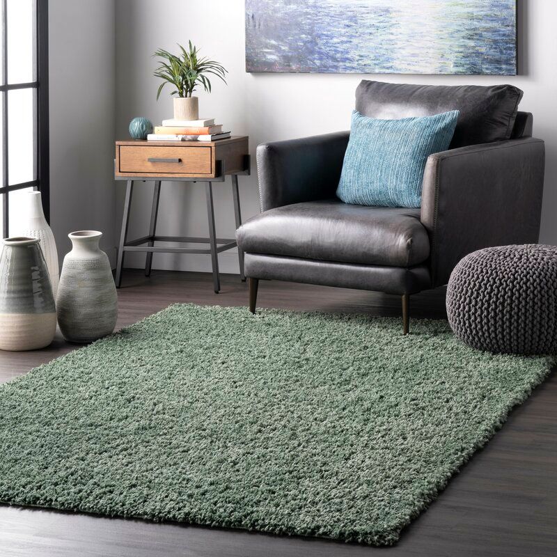 Abbiney Shag Green Area Rug thumbnail 4