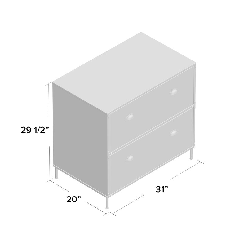 Orman 2 Drawer Lateral Filing Cabinet thumbnail 4