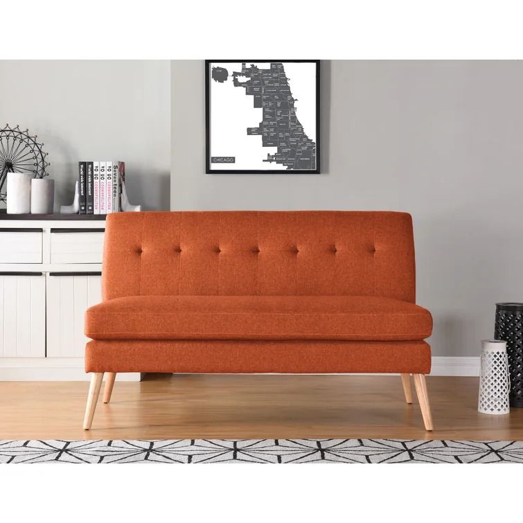Valeria 55.1 Armless Loveseat thumbnail 2