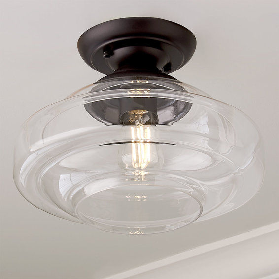 CLASSIC CLEAR FLUSH MOUNT CEILING LIGHT thumbnail 2