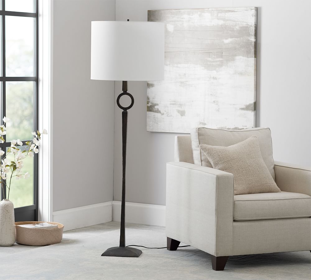 Easton Forged-Iron Floor Lamp (66") thumbnail 2