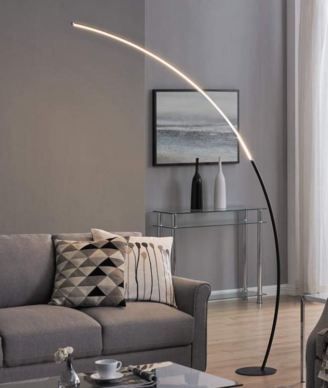 Lite Source Monita 80 High Black LED Arc Floor Lamp thumbnail 2