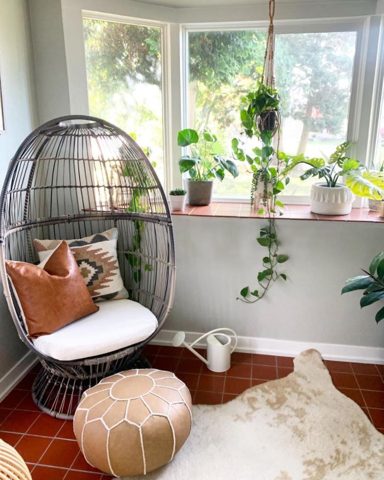 Latigo Swivel Patio Egg Chair Brown thumbnail 2