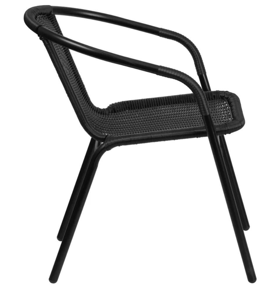 Anacely Stacking Patio Dining Side Chair Set of 2 thumbnail 4