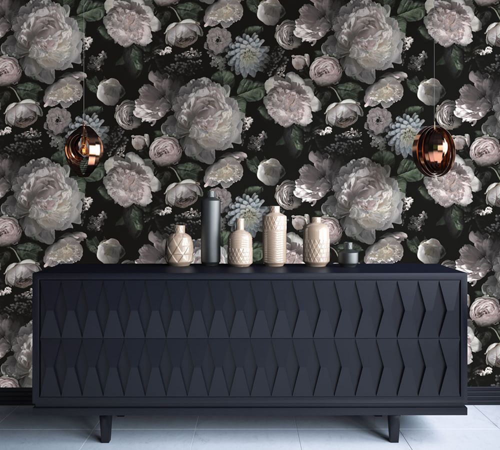 Moody Floral Removable Wallpaper thumbnail 3